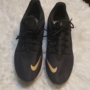 Nike Black and Gold Athletic Sneakers